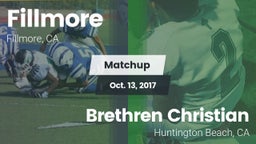 Matchup: Fillmore  vs. Brethren Christian  2017