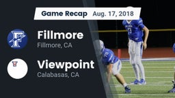 Recap: Fillmore  vs. Viewpoint  2018