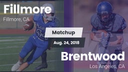 Matchup: Fillmore  vs. Brentwood  2018
