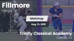 Matchup: Fillmore  vs. Trinity Classical Academy  2018
