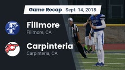 Recap: Fillmore  vs. Carpinteria  2018