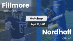 Matchup: Fillmore  vs. Nordhoff  2018