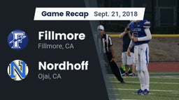 Recap: Fillmore  vs. Nordhoff  2018