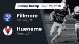 Recap: Fillmore  vs. Hueneme  2018