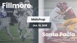 Matchup: Fillmore  vs. Santa Paula  2018