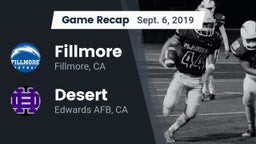 Recap: Fillmore  vs. Desert  2019