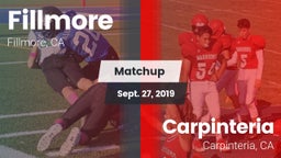 Matchup: Fillmore  vs. Carpinteria  2019