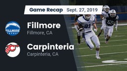 Recap: Fillmore  vs. Carpinteria  2019