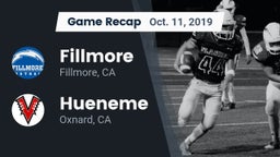 Recap: Fillmore  vs. Hueneme  2019