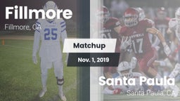 Matchup: Fillmore  vs. Santa Paula  2019