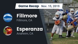 Recap: Fillmore  vs. Esperanza  2019