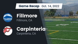 Recap: Fillmore  vs. Carpinteria  2022