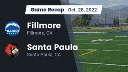 Recap: Fillmore  vs. Santa Paula  2022