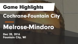 Cochrane-Fountain City  vs Melrose-Mindoro  Game Highlights - Dec 20, 2016