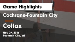 Cochrane-Fountain City  vs Colfax  Game Highlights - Nov 29, 2016