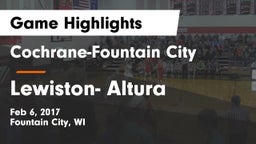 Cochrane-Fountain City  vs Lewiston- Altura Game Highlights - Feb 6, 2017