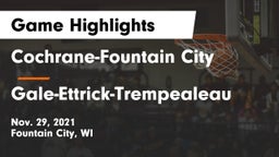 Cochrane-Fountain City  vs Gale-Ettrick-Trempealeau  Game Highlights - Nov. 29, 2021