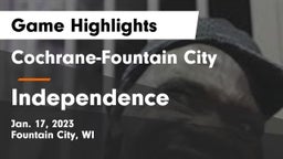 Cochrane-Fountain City  vs Independence  Game Highlights - Jan. 17, 2023