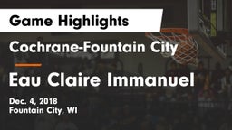 Cochrane-Fountain City  vs Eau Claire Immanuel Game Highlights - Dec. 4, 2018