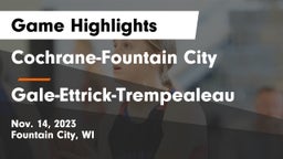 Cochrane-Fountain City  vs Gale-Ettrick-Trempealeau  Game Highlights - Nov. 14, 2023