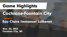 Cochrane-Fountain City  vs Eau Claire Immanuel Lutheran Game Highlights - Nov. 20, 2023