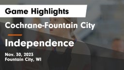 Cochrane-Fountain City  vs Independence  Game Highlights - Nov. 30, 2023