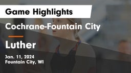 Cochrane-Fountain City  vs Luther  Game Highlights - Jan. 11, 2024