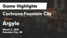Cochrane-Fountain City  vs Argyle  Game Highlights - March 2, 2024