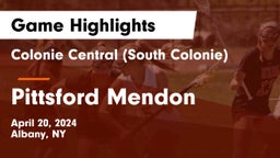 Colonie Central  (South Colonie) vs Pittsford Mendon  Game Highlights - April 20, 2024