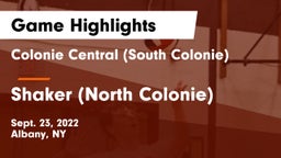 Colonie Central  (South Colonie) vs Shaker  (North Colonie) Game Highlights - Sept. 23, 2022