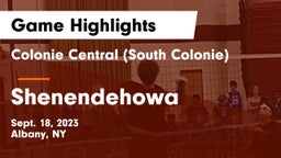 Colonie Central  (South Colonie) vs Shenendehowa  Game Highlights - Sept. 18, 2023