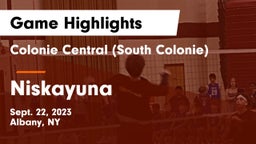 Colonie Central  (South Colonie) vs Niskayuna  Game Highlights - Sept. 22, 2023