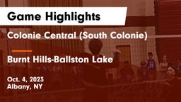 Colonie Central  (South Colonie) vs Burnt Hills-Ballston Lake  Game Highlights - Oct. 4, 2023