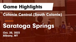 Colonie Central  (South Colonie) vs Saratoga Springs  Game Highlights - Oct. 20, 2023