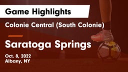 Colonie Central  (South Colonie) vs Saratoga Springs  Game Highlights - Oct. 8, 2022