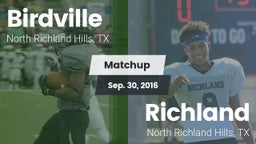 Matchup: Birdville High vs. Richland  2016