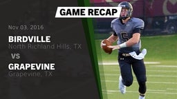 Recap: Birdville  vs. Grapevine  2016