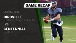 Recap: Birdville  vs. Centennial  2016