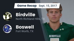 Recap: Birdville  vs. Boswell   2017