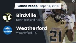 Recap: Birdville  vs. Weatherford  2018