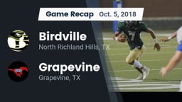 Recap: Birdville  vs. Grapevine  2018