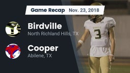 Recap: Birdville  vs. Cooper  2018