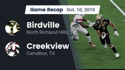 Recap: Birdville  vs. Creekview  2019