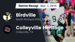 Recap: Birdville  vs. Colleyville Heritage  2019