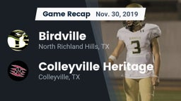 Recap: Birdville  vs. Colleyville Heritage  2019