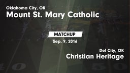Matchup: Mount St. Mary vs. Christian Heritage  2016