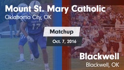 Matchup: Mount St. Mary vs. Blackwell  2016