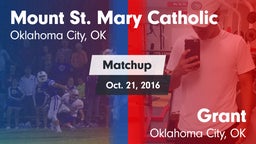 Matchup: Mount St. Mary vs. Grant  2016