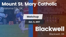 Matchup: Mount St. Mary vs. Blackwell  2017