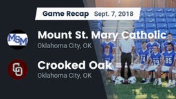 Recap: Mount St. Mary Catholic  vs. Crooked Oak  2018